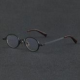 Alden Personality Brand Quality Metal Punk Glasses Frame oval frame Southood black